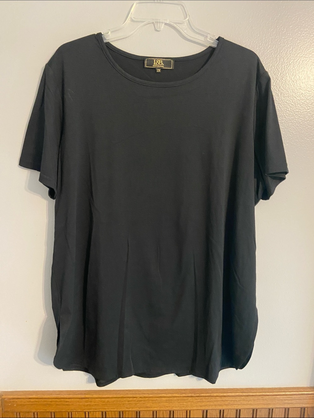 L&B Black Short Sleeve Crewneck Tee